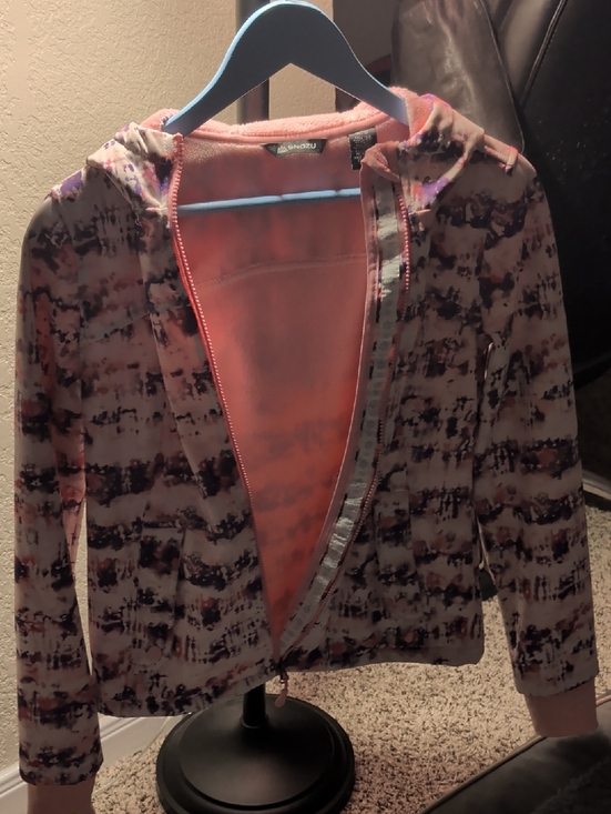 Snozu Jackets & Blazers - Snozu Pink and Purple Tie-Dye Bomber Jacket with Hood